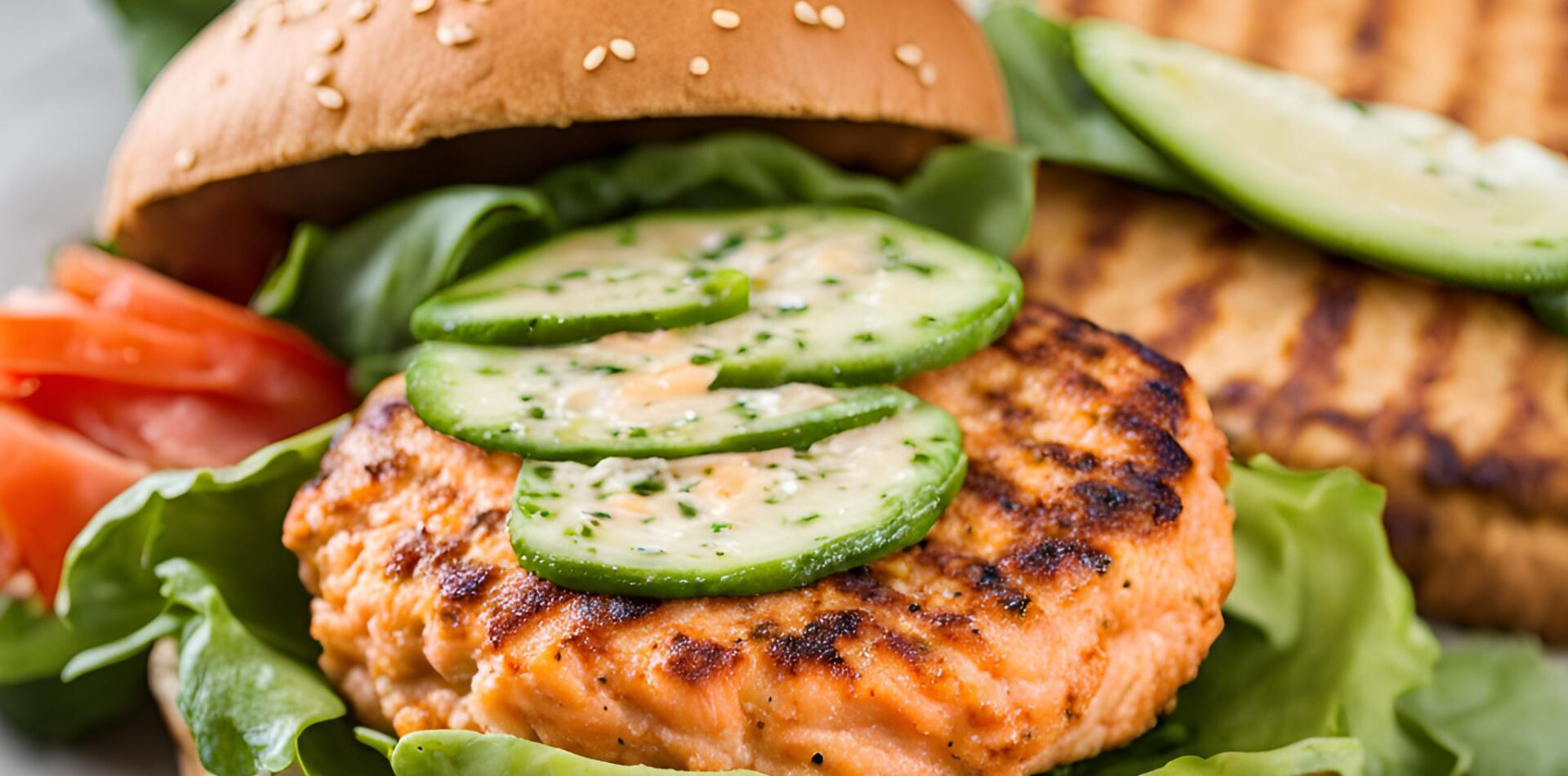 Somonlu burger: Taze somon köftesi ve taze malzemelerle hazırlanmış leziz burger